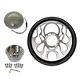 Chrome 14 Billet Flamed Half Wrap Steering Wheel withHorn Button &9 Holes Adapter