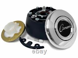 Comfort Grip / Wood Steering Wheel Install Kit 67-68 Camaro Silver Horn Cap