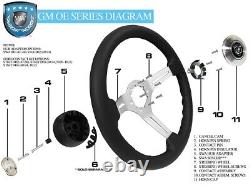 Comfort Grip / Wood Steering Wheel Install Kit 67-68 Camaro Silver Horn Cap