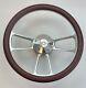 DARK BURGUNDY Half Wrap 14 BILLET Steering wheel + adaptor + CHEVY Horn Button