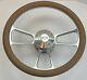 DARK TAN Half Wrap 14 BILLET Steering wheel + Adaptor +CHEVY BOWTIE Horn Button