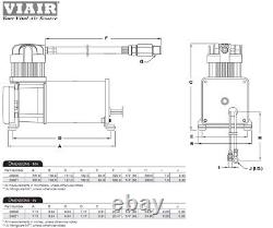 Dual Trumpet Big Truck Air Horn with 150psi VIAIR 280c Compressor 1g Kit Pickup