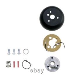 Grant 13.75 Black Steering Wheel/Installation Kit/RWB Horn Button for Bel Air