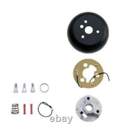 Grant 13.75 Black Steering Wheel/Installation Kit/RWB Horn Button for Corvette