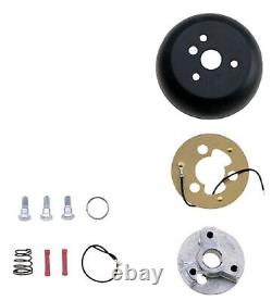 Grant 14 Wheel with Installation Kit & Oldsmobile Red/Gray Horn Button Universal