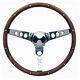 Grant 15 Wood Steering Wheel/Installation Kit/Chrome Horn Button for 67 Valiant