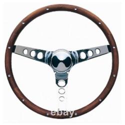 Grant 15 Wood Steering Wheel/Installation Kit/Chrome Horn Button for 67 Valiant