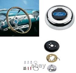 Grant Classic Nostalgia Wheel & Standard Installation Kit & Chrome Horn Button