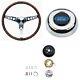 Grant Classic Wood Wheels & Steering Wheel Installation Kit & Chrome Horn Button