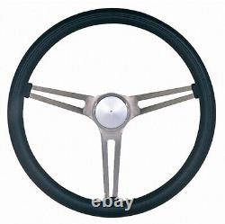 Grant Nostalgia Black Steering Wheel Installation Kit Blue Horn Button for F-150