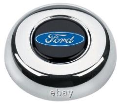 Grant Nostalgia Black Steering Wheel Installation Kit Blue Horn Button for F-150