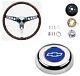 Grant Wood 15 Steering Wheel with Install Kit & Bowtie Horn Button for Impala