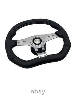 HUMMER H1 MOMO Trek R Steering Wheel Black Leather Alcantara 350mm TRK-R35BK0B