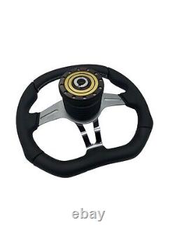 HUMMER H1 MOMO Trek R Steering Wheel Black Leather Alcantara 350mm TRK-R35BK0B