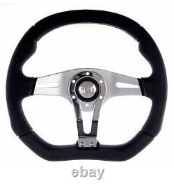 HUMMER H1 MOMO Trek R Steering Wheel Black Leather Alcantara 350mm TRK-R35BK0B