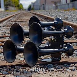 HornBlasters Katrina 5 Trumpet Loud Train Air Horn Set for Semi or Large Truck