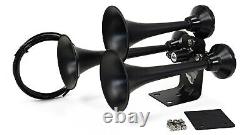 HornBlasters Mini Outlaw 127H Stealth Black Train Horn Kit 1.5 Gallon 120 PSI