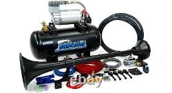 HornBlasters Mini-Tug 127H Loud Air Horn Kit for Truck with 275C Compressor