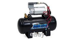 HornBlasters Mini-Tug 127H Loud Air Horn Kit for Truck with 275C Compressor