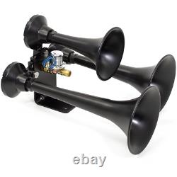 HornBlasters Outlaw Loud Train Air Horn Set for Semi or Large Truck Black