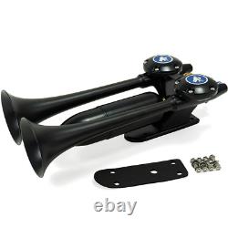 HornBlasters Super Echo Loud Air Horn Set for Semi or Large Truck Big Rig