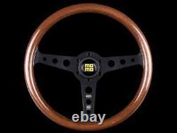 MOMO Heritage Indy Black Woodgrain Mahogany Wood Steering Wheel 350mm