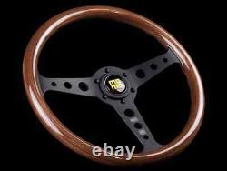 MOMO Heritage Indy Black Woodgrain Mahogany Wood Steering Wheel 350mm