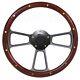 Mahogany & Black Billet Steering Wheel Kit for 1967 1974 Ford Bronco