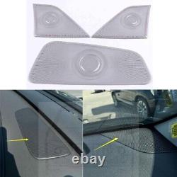 Matte Silver Car Inner Speaker Horn Frame Cover Kits For 2022-2024 Kia Carnival