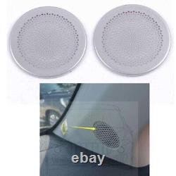 Matte Silver Car Inner Speaker Horn Frame Cover Kits For 2022-2024 Kia Carnival