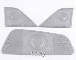 Matte Silver Car Inner Speaker Horn Frame Cover Kits For 2022-2024 Kia Carnival