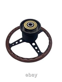 Mercedes-Benz W123 W124 W126 W201 MOMO Indy BLACK Steering Wheel Mahogany Wood