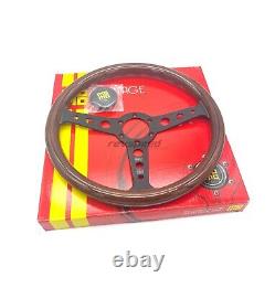 Mercedes-Benz W123 W124 W126 W201 MOMO Indy BLACK Steering Wheel Mahogany Wood