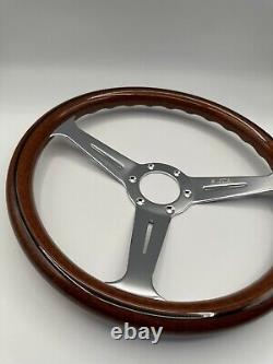 NARDI Classic 360mm Steering Wheel Mahogany Wood with Chrome Finish