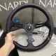 Nardi Classic Steering Wheel 14inch Deep Dish Corn Black Spokes Leather 350mm