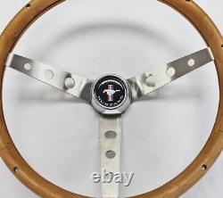 New! 1965 1969 Mustang Wood Steering Wheel Grant 15 Genuine Hardwood Walnut