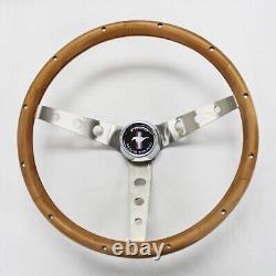 New! 1965 1969 Mustang Wood Steering Wheel Grant 15 Genuine Hardwood Walnut