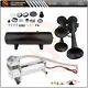 Quad Trumpet 200PSI Compressor 3G Tank Air Horn Kit For Truck Car Train System