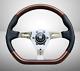 Real Wood and leather ND style D shape steering wheel with nard horn button