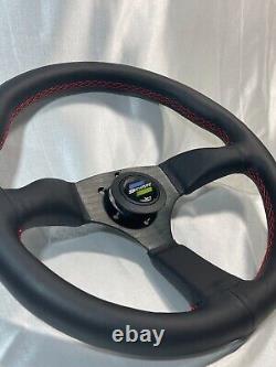 Spoon 350mm style sports steering wheel wheel hub combo kit Fits Honda Acura