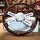 Steering Wheel & Hub Kit 18 Classic Dark Wood Rivet Smooth horn (Freightliner)