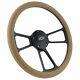 Steering Wheel Kit Tan Vinyl & Black Billet 1995-2002 Chevy Full Size Trucks