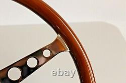 Steering Wheel fits For BMW Vintage Wood Chrome E10 2002 1502 1602 1802 65-76