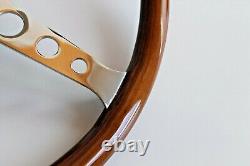 Steering Wheel fits For BMW Vintage Wood Chrome E10 2002 1502 1602 1802 65-76