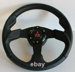 Steering Wheel fits For Mitsubishi Leather 3000GT Lancer Galant Pajero Eclipse L