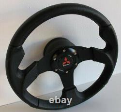 Steering Wheel fits For Mitsubishi Leather 3000GT Lancer Galant Pajero Eclipse L