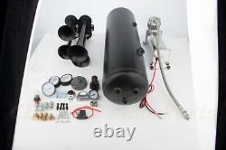 Super Loud 4 Trumpets Train 200PSI Air Tank Horn Kit for Car Truck Train Boat