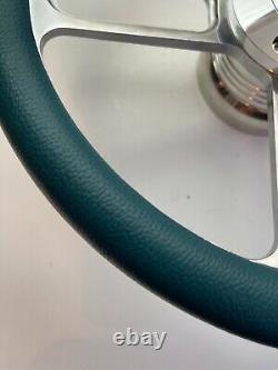 TEAL Half Wrap 14 BILLET Steering wheel kit + adaptor + Horn Button