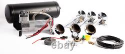 Train Horn Kit Air 12v 1.5g 3 Trumpet 150 Psi For Cars/truck Loud Viking Horns