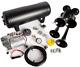 Train Horn Kit Air 12v 1.5g 4 Trumpet 150 Psi For Cars/truck Loud Viking Horns